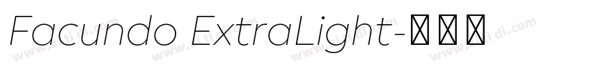Facundo ExtraLight字体转换